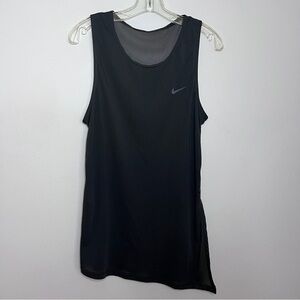 Nike Womens Sportswear Asymmetrical Sleeveless Training Tank Top Black Size S
